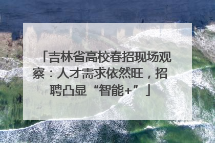 吉林省高校春招现场观察：人才需求依然旺，招聘凸显“智能+”