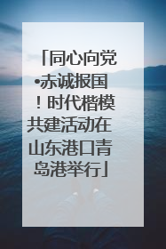 同心向党•赤诚报国！时代楷模共建活动在山东港口青岛港举行