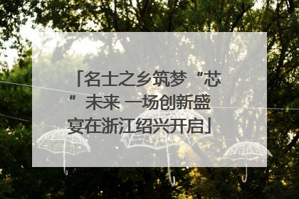 名士之乡筑梦“芯”未来 一场创新盛宴在浙江绍兴开启