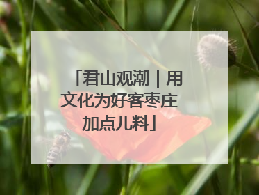 君山观潮｜用文化为好客枣庄加点儿料