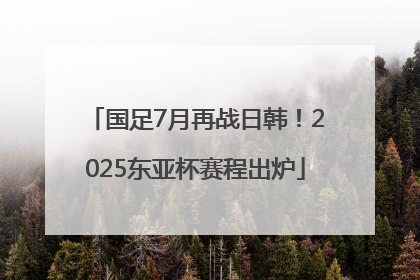 国足7月再战日韩！2025东亚杯赛程出炉