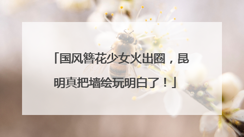 国风簪花少女火出圈，昆明真把墙绘玩明白了！