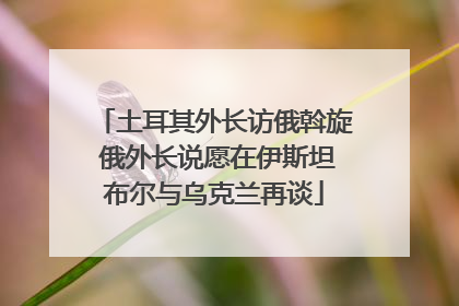 土耳其外长访俄斡旋 俄外长说愿在伊斯坦布尔与乌克兰再谈