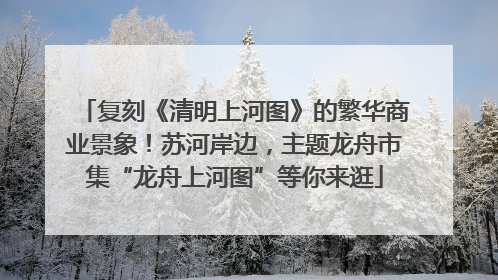 复刻《清明上河图》的繁华商业景象！苏河岸边，主题龙舟市集“龙舟上河图”等你来逛