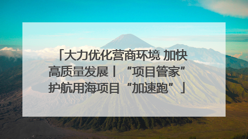 大力优化营商环境 加快高质量发展丨“项目管家”护航用海项目“加速跑”