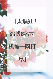 太猖狂！淄博8名司机被一网打尽