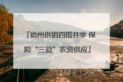 德州供销四措并举 保障“三夏”农资供应