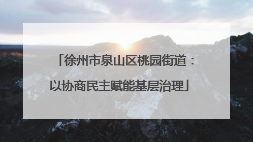 徐州市泉山区桃园街道：以协商民主赋能基层治理