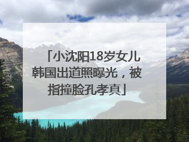 小沈阳18岁女儿韩国出道照曝光，被指撞脸孔孝真