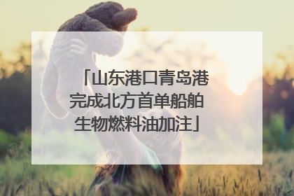 山东港口青岛港完成北方首单船舶生物燃料油加注