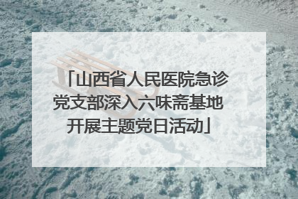 山西省人民医院急诊党支部深入六味斋基地开展主题党日活动