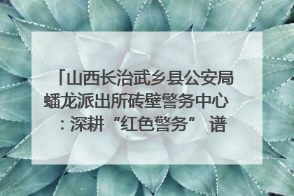 山西长治武乡县公安局蟠龙派出所砖壁警务中心：深耕“红色警务” 谱写“平安答卷”