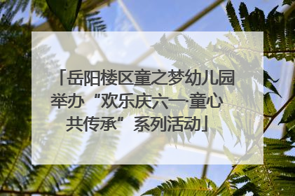 岳阳楼区童之梦幼儿园举办“欢乐庆六一·童心共传承”系列活动
