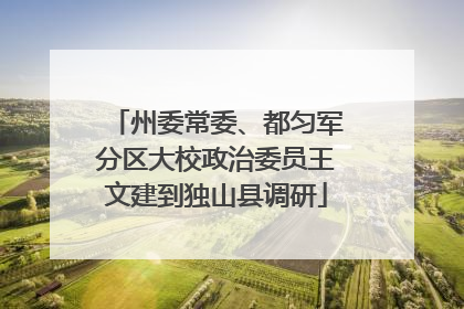 州委常委、都匀军分区大校政治委员王文建到独山县调研