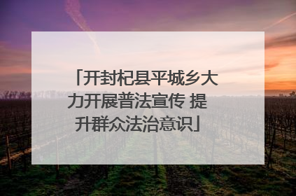 开封杞县平城乡大力开展普法宣传 提升群众法治意识