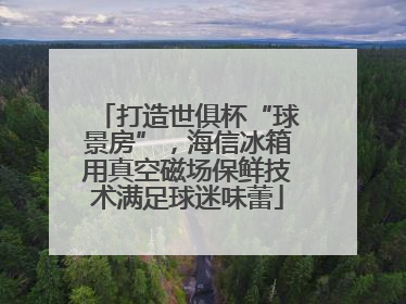打造世俱杯“球景房”，海信冰箱用真空磁场保鲜技术满足球迷味蕾