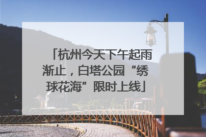 杭州今天下午起雨渐止，白塔公园“绣球花海”限时上线
