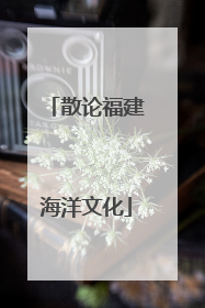 散论福建海洋文化