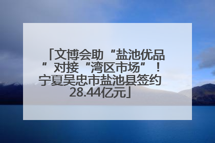 文博会助“盐池优品”对接“湾区市场”！宁夏吴忠市盐池县签约28.44亿元