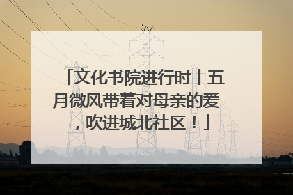 文化书院进行时丨五月微风带着对母亲的爱，吹进城北社区！