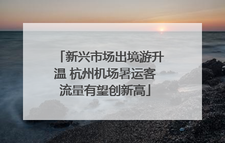 新兴市场出境游升温 杭州机场暑运客流量有望创新高