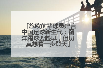 旅欧前辈球员建言中国足球新生代：留洋踢球要趁早，但切莫想着一步登天
