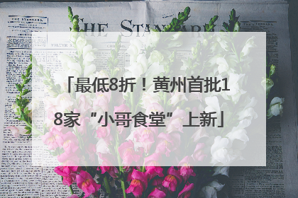 最低8折！黄州首批18家“小哥食堂”上新