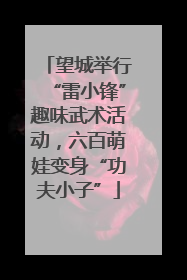 望城举行“雷小锋”趣味武术活动，六百萌娃变身“功夫小子”
