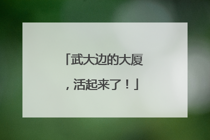 武大边的大厦，活起来了！