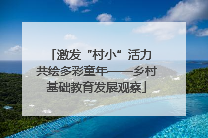 激发“村小”活力 共绘多彩童年——乡村基础教育发展观察