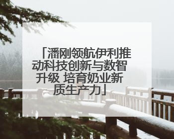 潘刚领航伊利推动科技创新与数智升级 培育奶业新质生产力