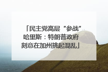 民主党高层“参战” 哈里斯：特朗普政府刻意在加州挑起混乱