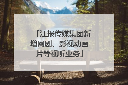 江报传媒集团新增网剧、影视动画片等视听业务
