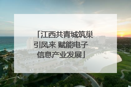 江西共青城筑巢引凤来 赋能电子信息产业发展