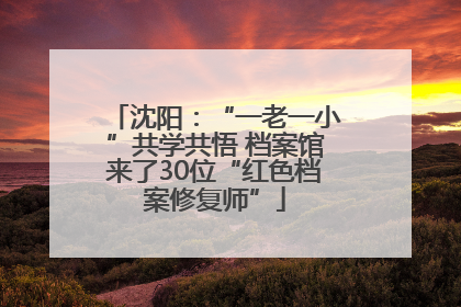 沈阳：“一老一小”共学共悟 档案馆来了30位“红色档案修复师”