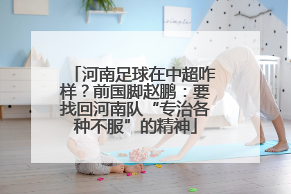 河南足球在中超咋样？前国脚赵鹏：要找回河南队“专治各种不服”的精神