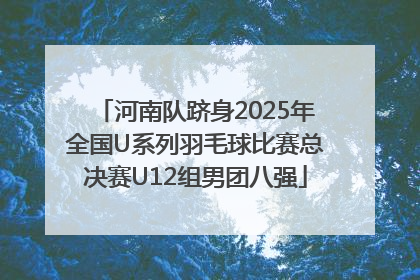 河南队跻身2025年全国U系列羽毛球比赛总决赛U12组男团八强
