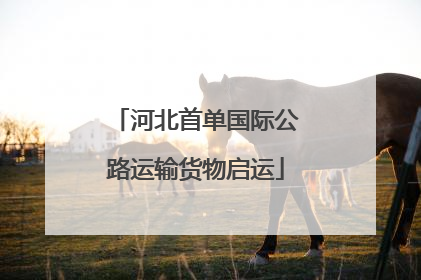 河北首单国际公路运输货物启运
