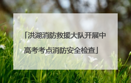 洪湖消防救援大队开展中高考考点消防安全检查