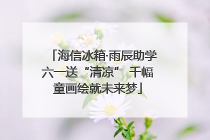 海信冰箱·雨辰助学六一送“清凉” 千幅童画绘就未来梦