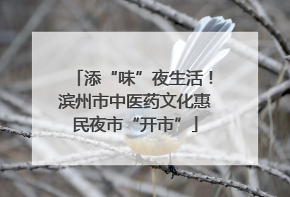 添“味”夜生活！滨州市中医药文化惠民夜市“开市”