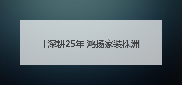 深耕25年 鸿扬家装株洲旗舰店升级焕新刷新高品质