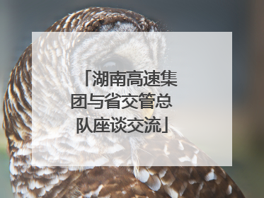 湖南高速集团与省交管总队座谈交流