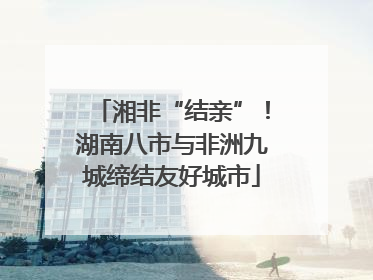 湘非“结亲”！湖南八市与非洲九城缔结友好城市