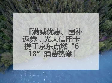 满减优惠、国补返券，光大信用卡携手京东点燃“618”消费热潮