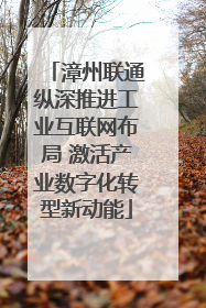 漳州联通纵深推进工业互联网布局 激活产业数字化转型新动能