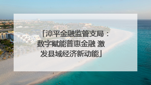 漳平金融监管支局：数字赋能普惠金融 激发县域经济新动能
