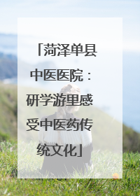 菏泽单县中医医院：研学游里感受中医药传统文化