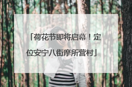 荷花节即将启幕！定位安宁八街摩所营村