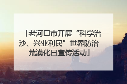 老河口市开展“科学治沙、兴业利民”世界防治荒漠化日宣传活动